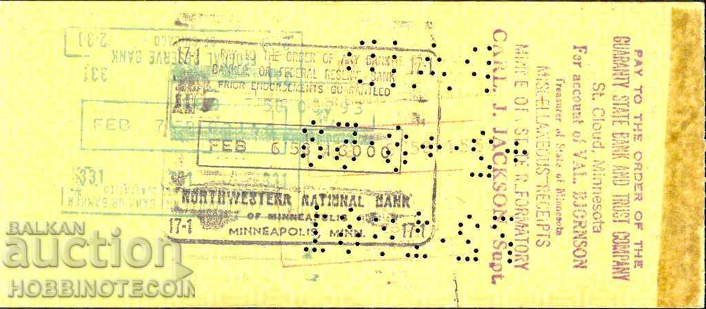USA USA MINNESOTA - CHECKS CHECK issued 1958 with price 4.99 BGN | € 2.55 USA USA MINNESOTA - CHECKS CHECK issued 1958 with price 4.99 BGN | € 2.55