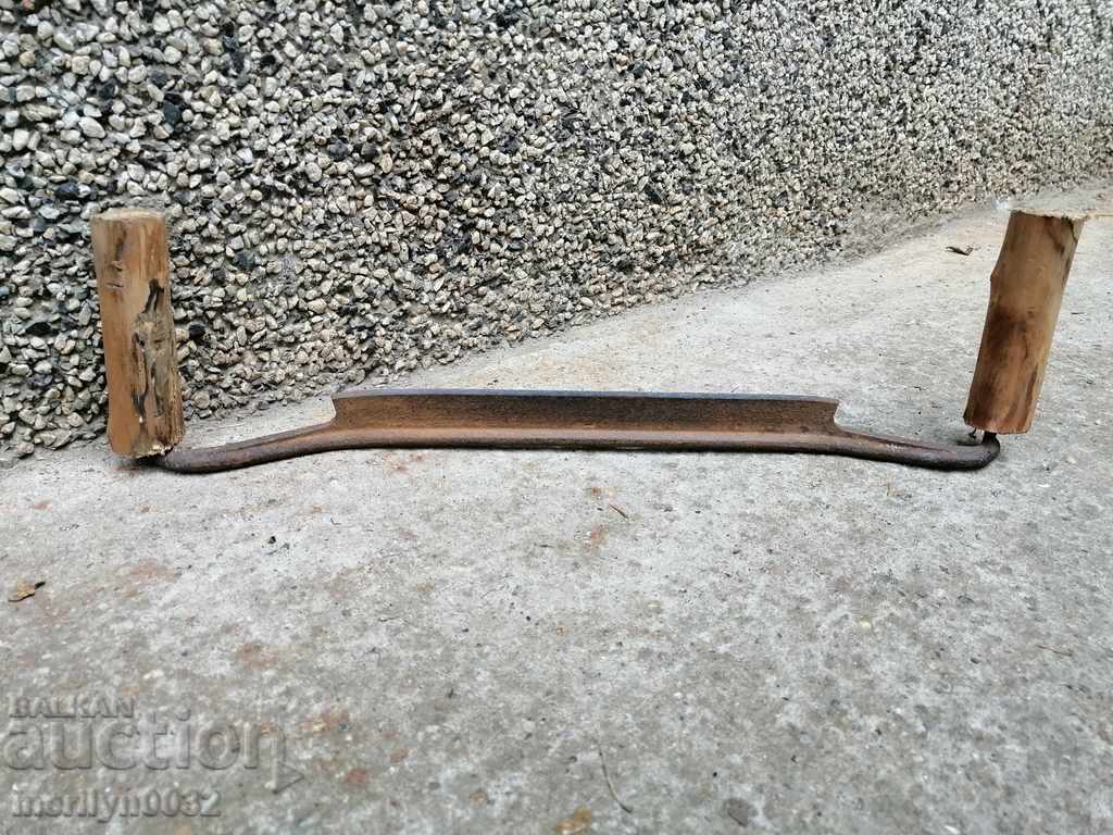 An old carpenter's hand, a tool, a saw, wrought iron with price 32.00 BGN | € 16.36