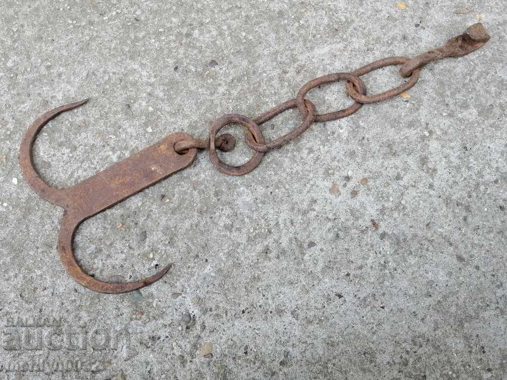 Delivery of An old forged scraping hook, double twin Delivery of An old forged scraping hook, double twin