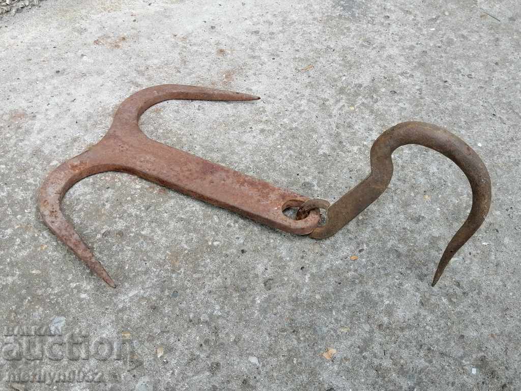 Licitație cârlig antic forjate pentru jupuirea cârlig dublu