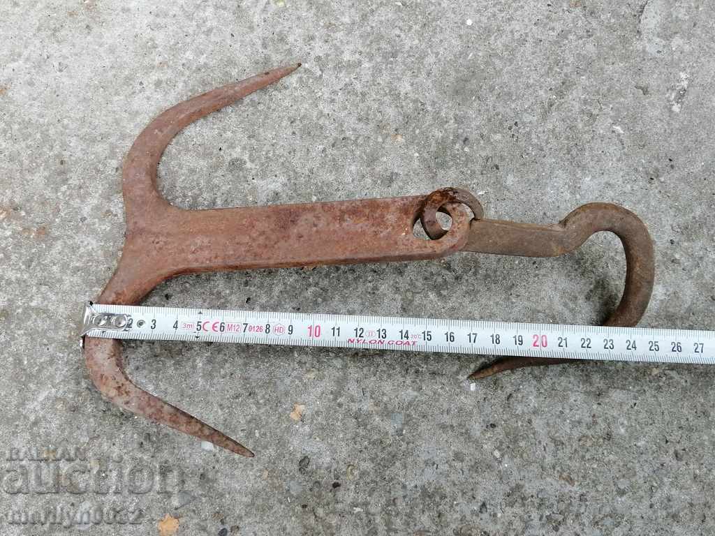 Livrarea cârlig antic forjate pentru jupuirea cârlig dublu