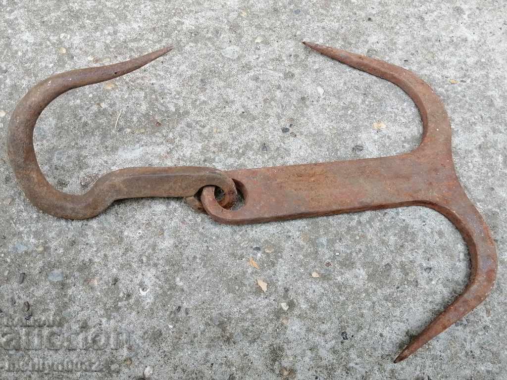 cârlig antic forjate pentru jupuirea cârlig dublu - 5