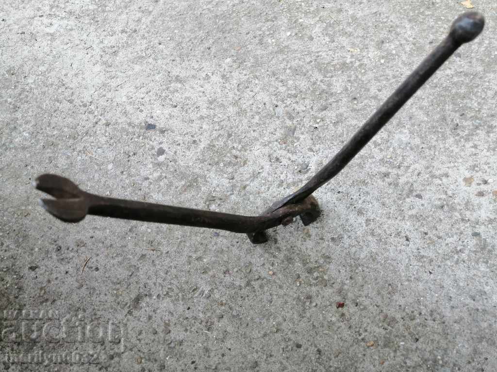 Clește vechi, fier forjat, clește tip patent - 7