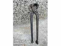 Old pliers, wrought iron, pincers tool