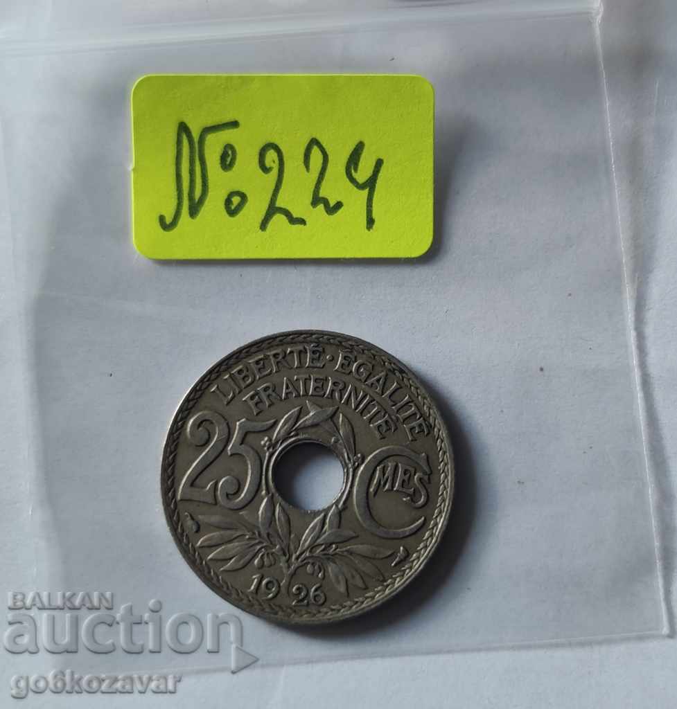 Auction France 25 centimes 1926 Auction France 25 centimes 1926