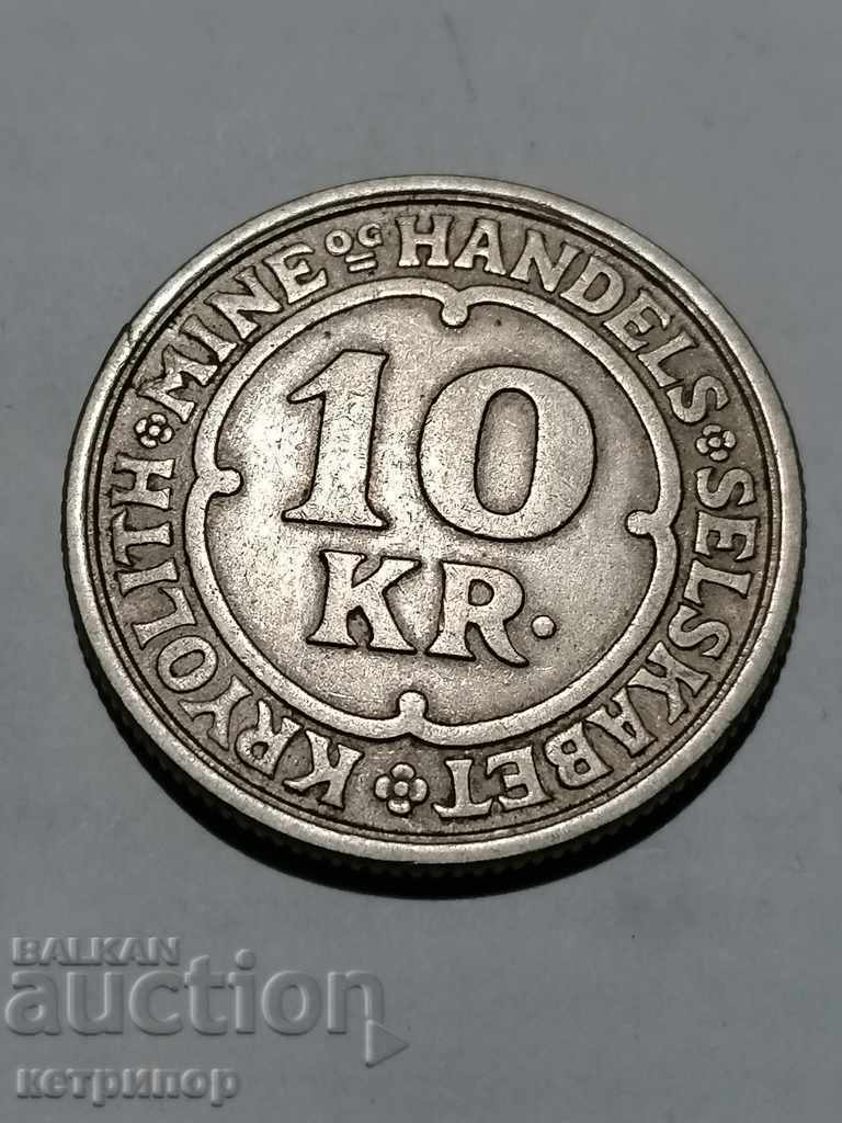 10 крони 1922г Гренландия