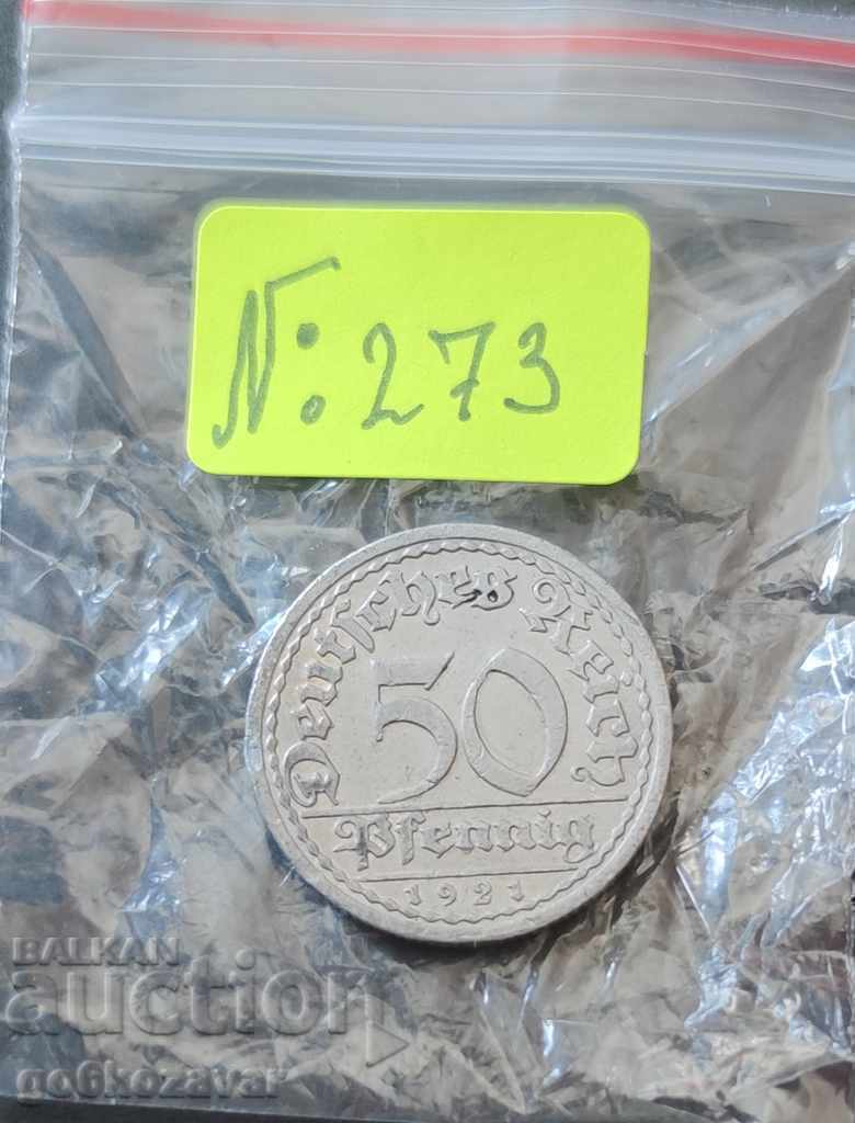 Auction Germany 50 pfennig 1921 Auction Germany 50 pfennig 1921