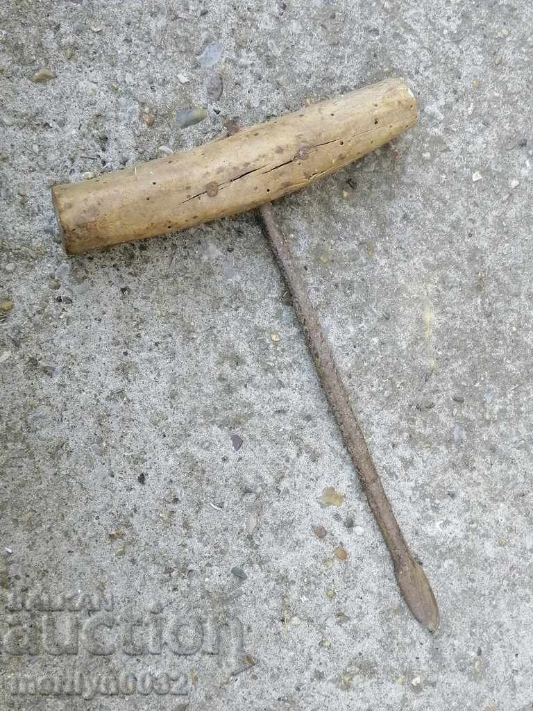 Old woodcutter, chopper, drill, tool