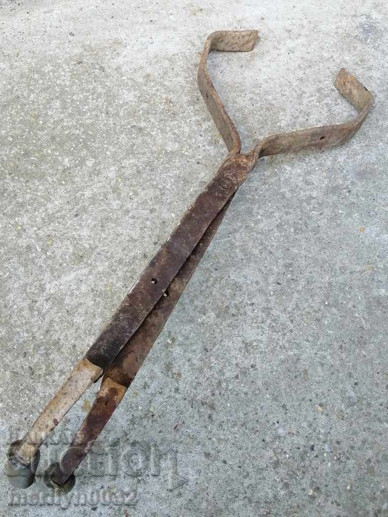 Old pliers for carrying wrought iron logs, tool - 6 Old pliers for carrying wrought iron logs, tool - 6
