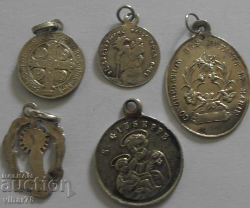 Delivery of lot of 5 silver medallions Delivery of lot of 5 silver medallions
