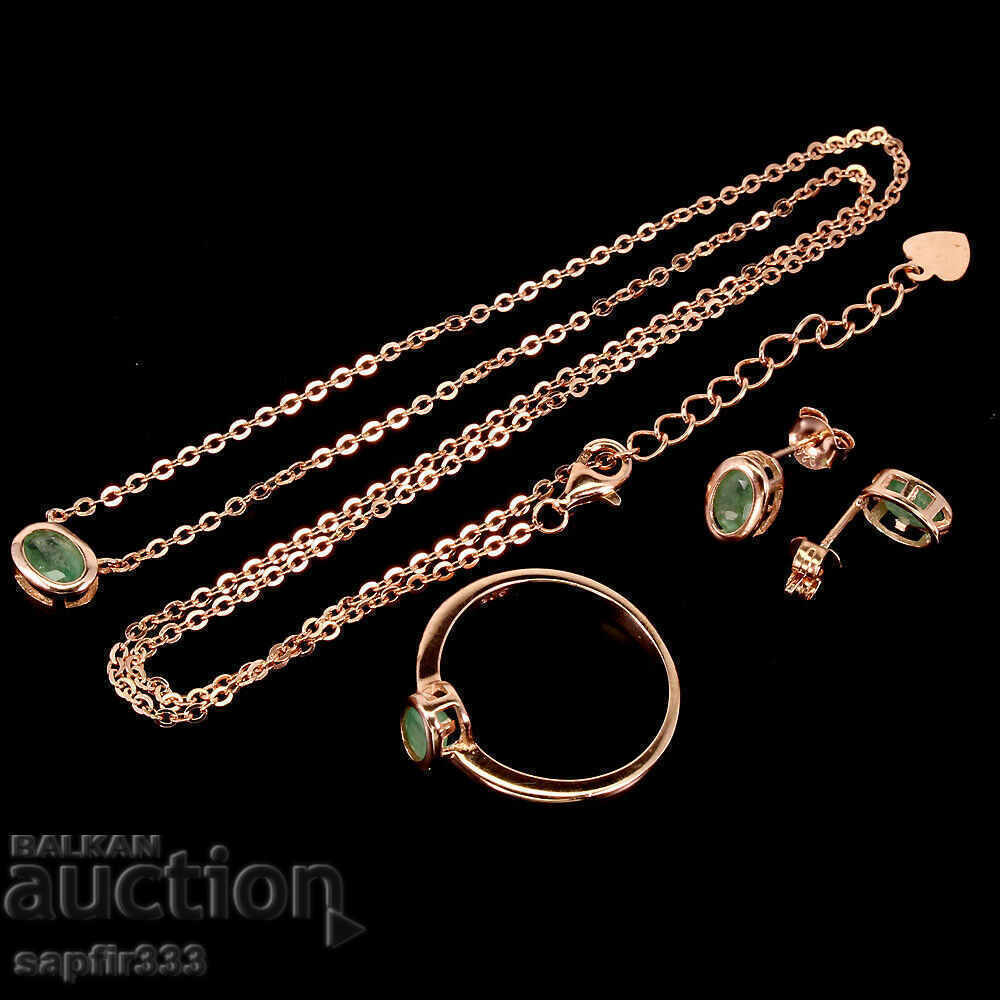 EXCELLENT SET WITH NATURAL EMERALDS with price 573.00 BGN | € 292.97