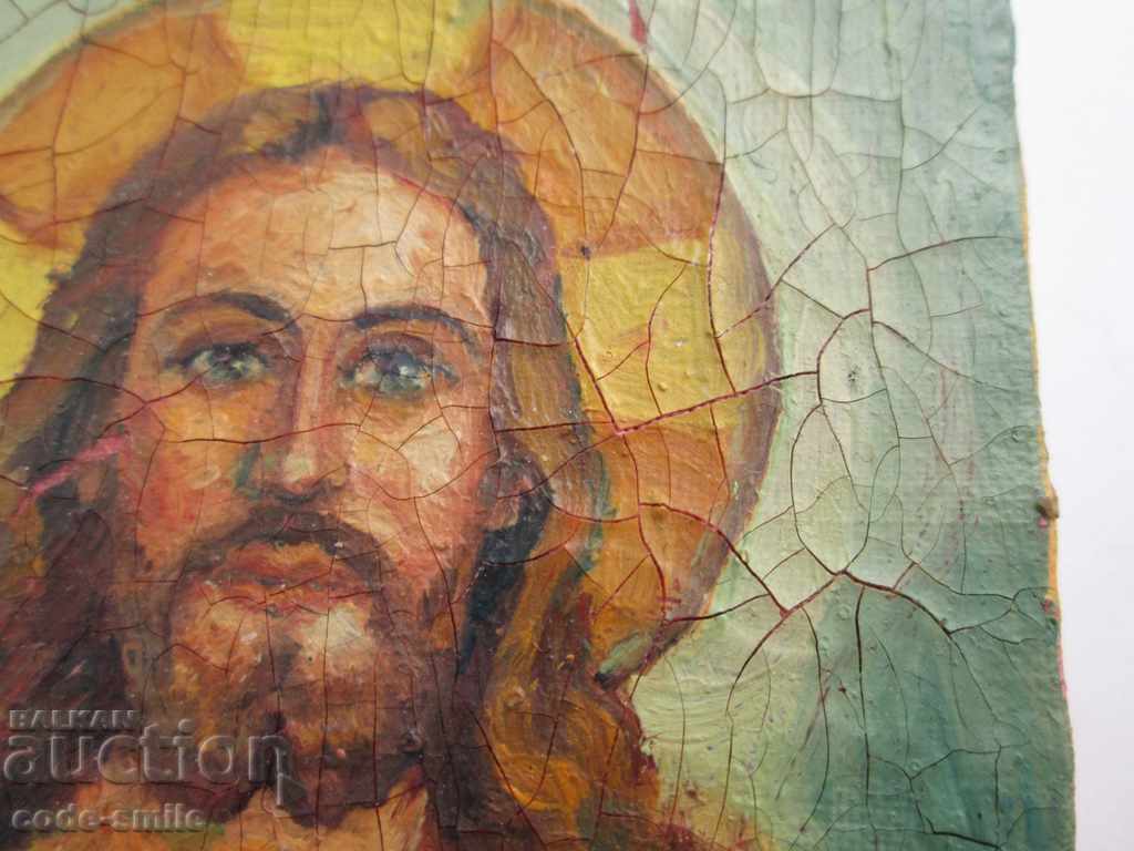 Old small painted icon icon of Jesus Christ with price 100.00 BGN | € 51.13 Old small painted icon icon of Jesus Christ with price 100.00 BGN | € 51.13