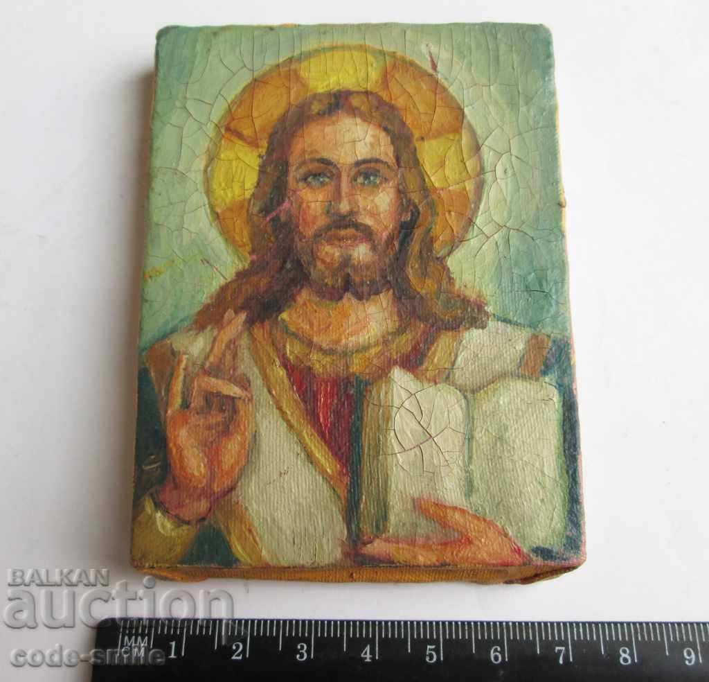 Old small painted icon icon of Jesus Christ - 6 Old small painted icon icon of Jesus Christ - 6