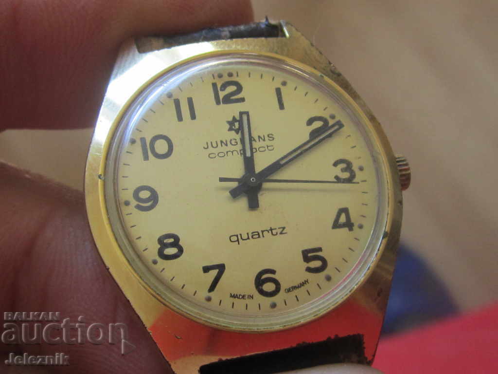 rare german mens watch junghans compact quartz - 7 rare german mens watch junghans compact quartz - 7