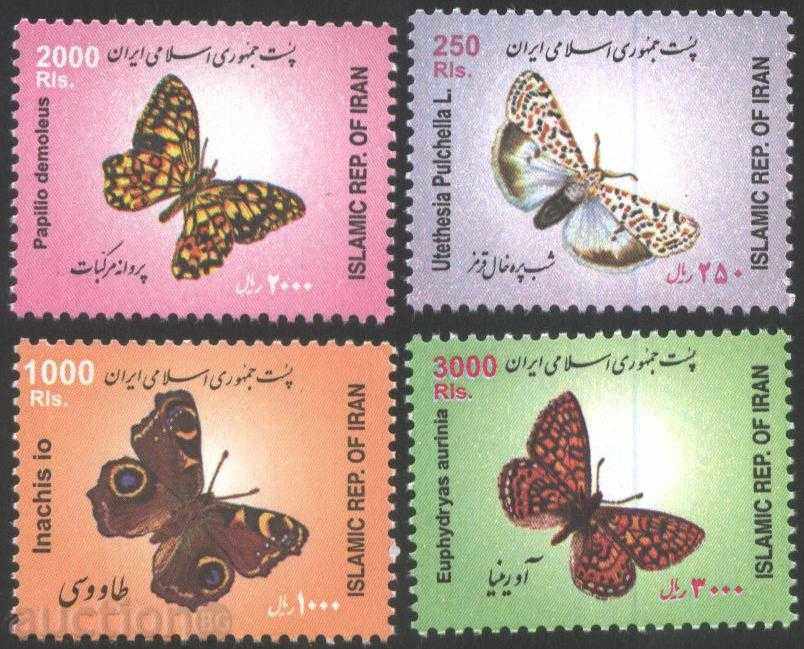 Чисти марки Пеперуди 2004 от Иран