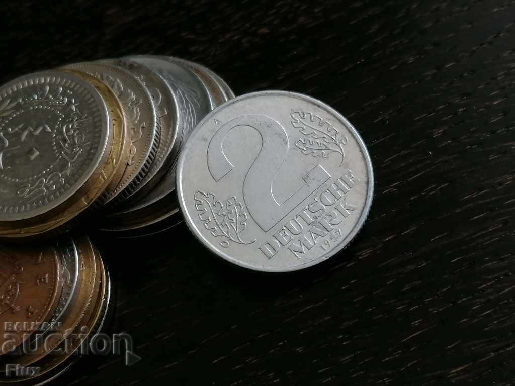Монета - Германия - 2 марки | 1957г.; серия А