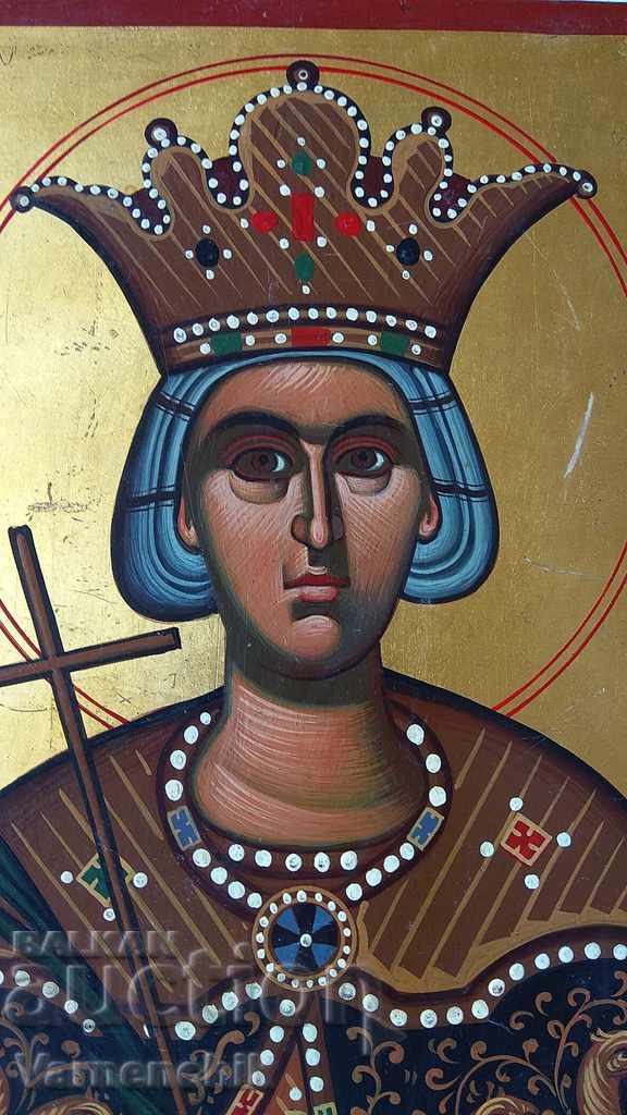 Uniquely beautiful painted Greek icon with price 500.00 BGN | € 255.65 Uniquely beautiful painted Greek icon with price 500.00 BGN | € 255.65