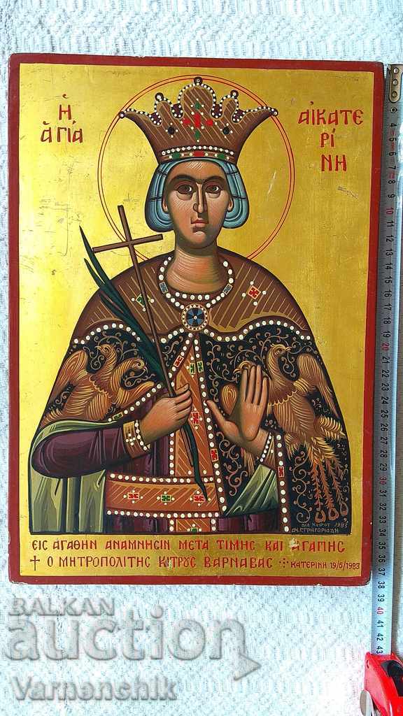 Uniquely beautiful painted Greek icon