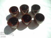 КЕРАМИЧНИ ЧАШИ ЗА РАКИЯ ОТ СОЦ. ПЕРИОДА