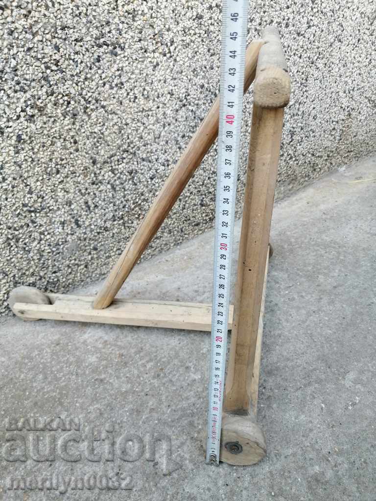 Auction An old 140-year-old children's wooden walker Auction An old 140-year-old children's wooden walker