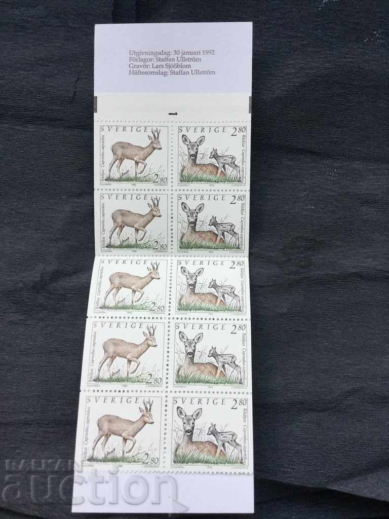 Sweden 1992 new brands 10 x 2.80 kroner face value deer with price 5.00 BGN | € 2.56 Sweden 1992 new brands 10 x 2.80 kroner face value deer with price 5.00 BGN | € 2.56
