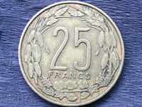 25 Franc Central Africa 1975