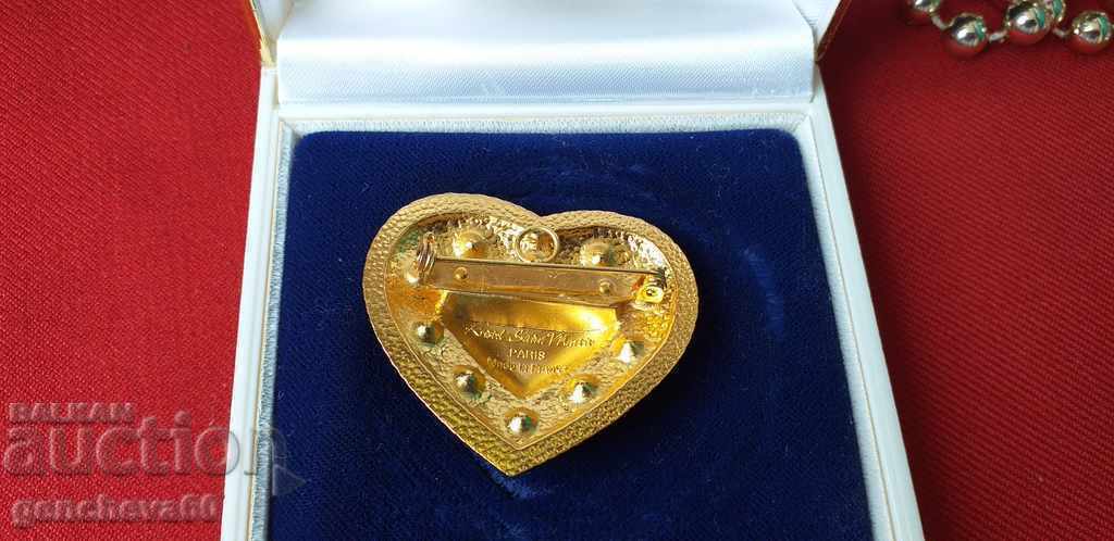 French Brooch HEART "Kristel Saint Martin" PARIS - 7 French Brooch HEART "Kristel Saint Martin" PARIS - 7