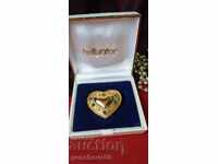 French Brooch HEART "Kristel Saint Martin" PARIS