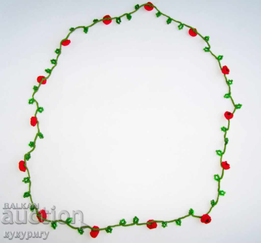 Rare old braided beaded and flowered women's jewelry with price 100.00 BGN | € 51.13
