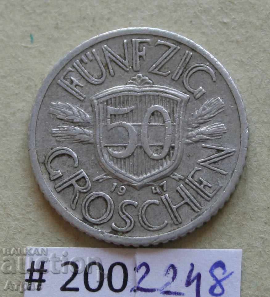 50 грошен 1947    Австрия