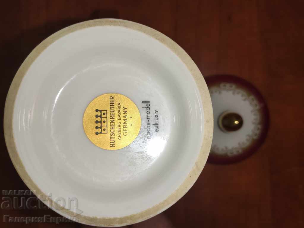 Porcelain jug 23 cm high with gold applique - 7