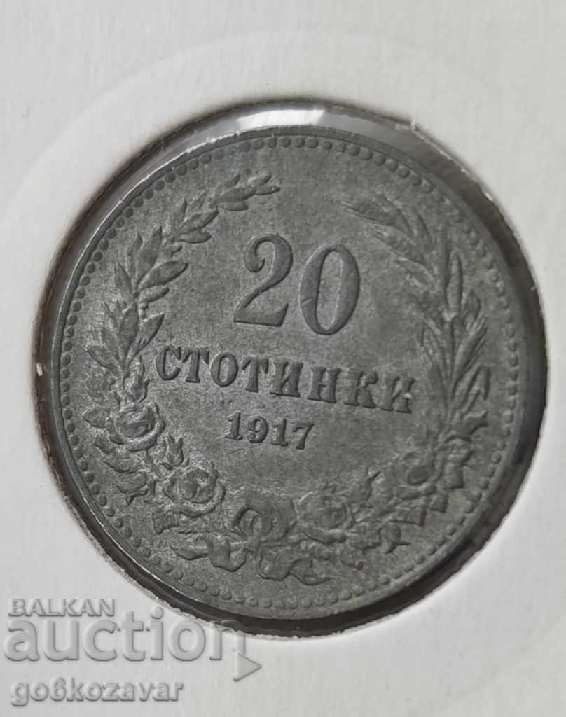Bulgariv 20 cent 1917 Zinc Top Coin! - 5 Bulgariv 20 cent 1917 Zinc Top Coin! - 5