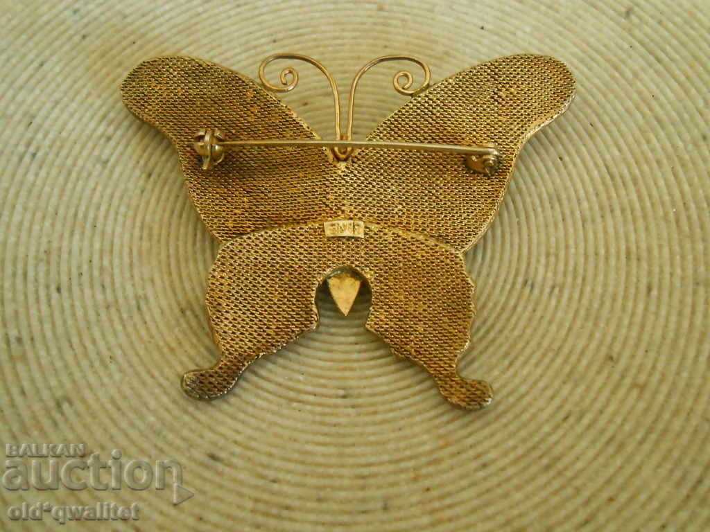 Large unique BROOCH, Silver 925 Enamel Carnelian and more. - 7 Large unique BROOCH, Silver 925 Enamel Carnelian and more. - 7