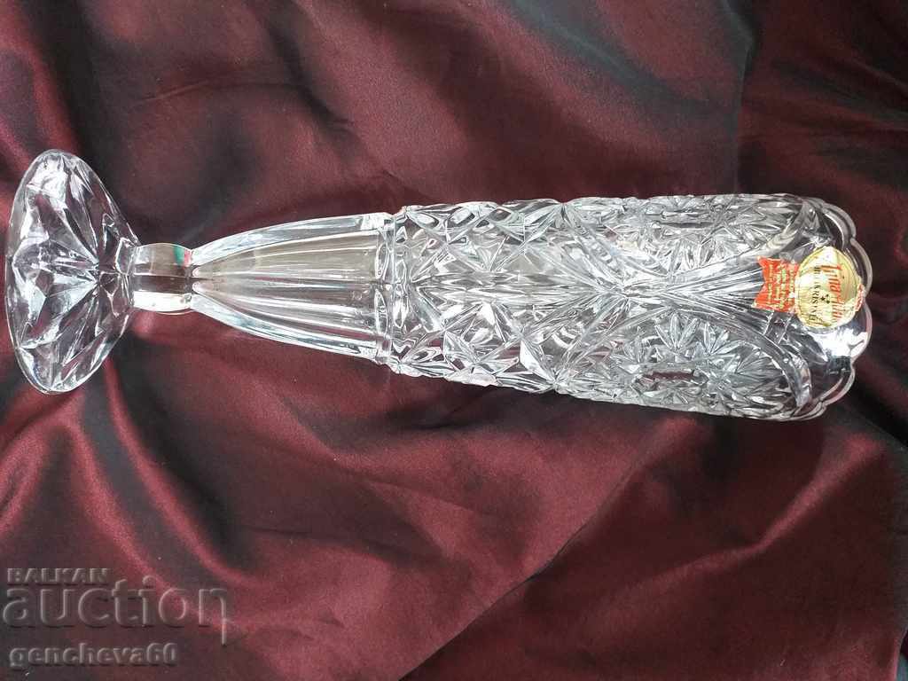 GDR crystal vase by the famous Anna Hutte - 5