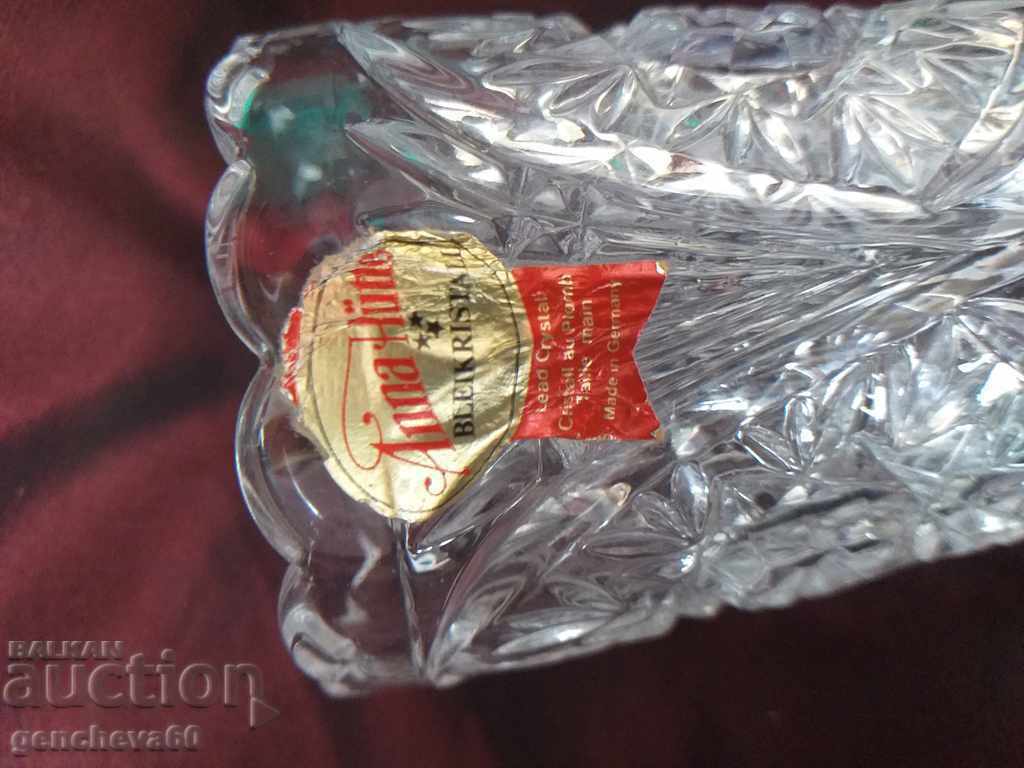 GDR crystal vase by the famous Anna Hutte - 7