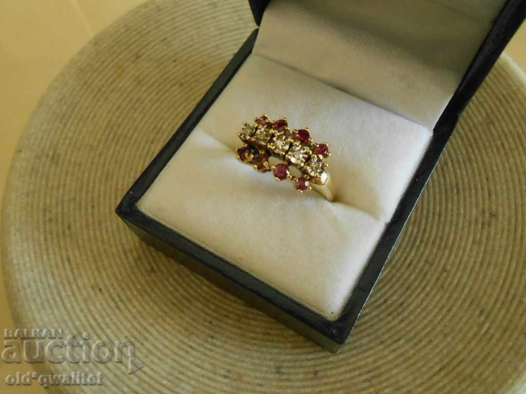 Auction Gold ring with Ruby and Diamond, hallmark: 585, CHRIST Auction Gold ring with Ruby and Diamond, hallmark: 585, CHRIST