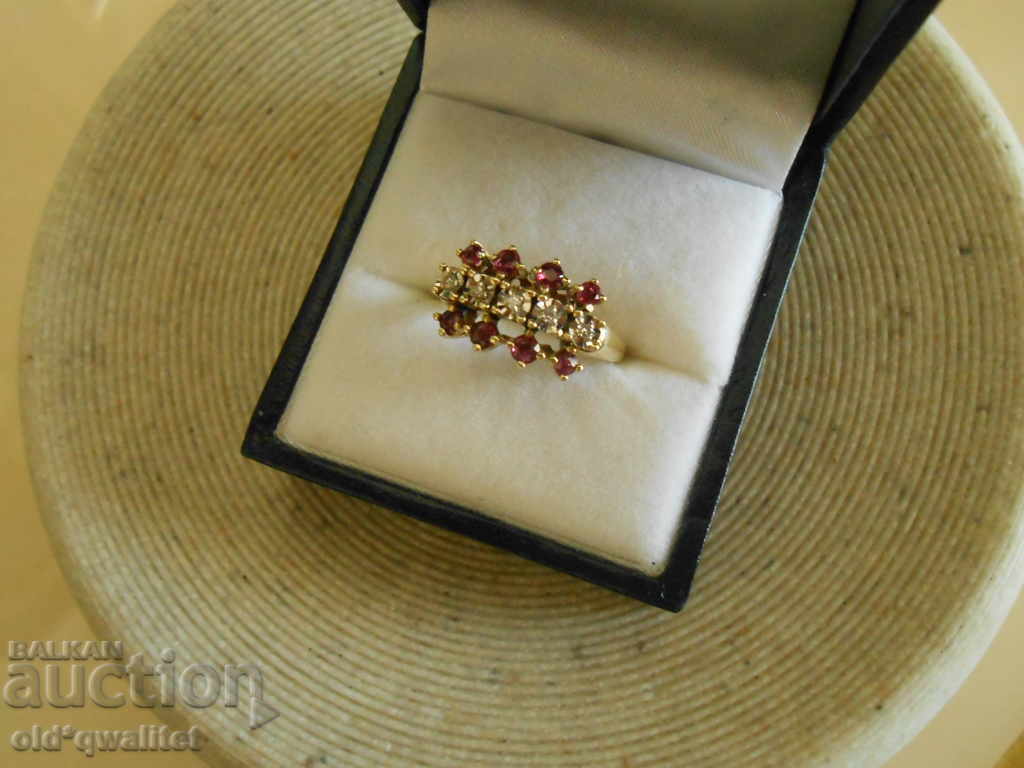 Delivery of Gold ring with Ruby and Diamond, hallmark: 585, CHRIST Delivery of Gold ring with Ruby and Diamond, hallmark: 585, CHRIST