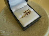 Златен пръстен с Рубин и Диамант, щемпел: 585, CHRIST