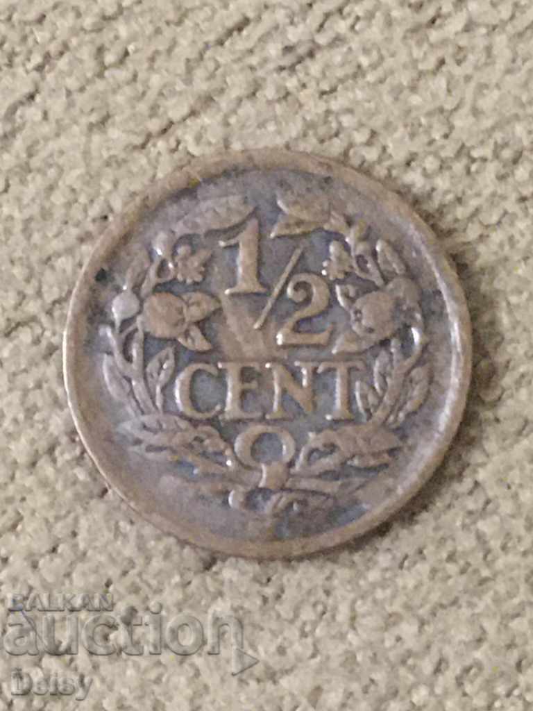 Холандия 1/2 цент 1917г.(2)
