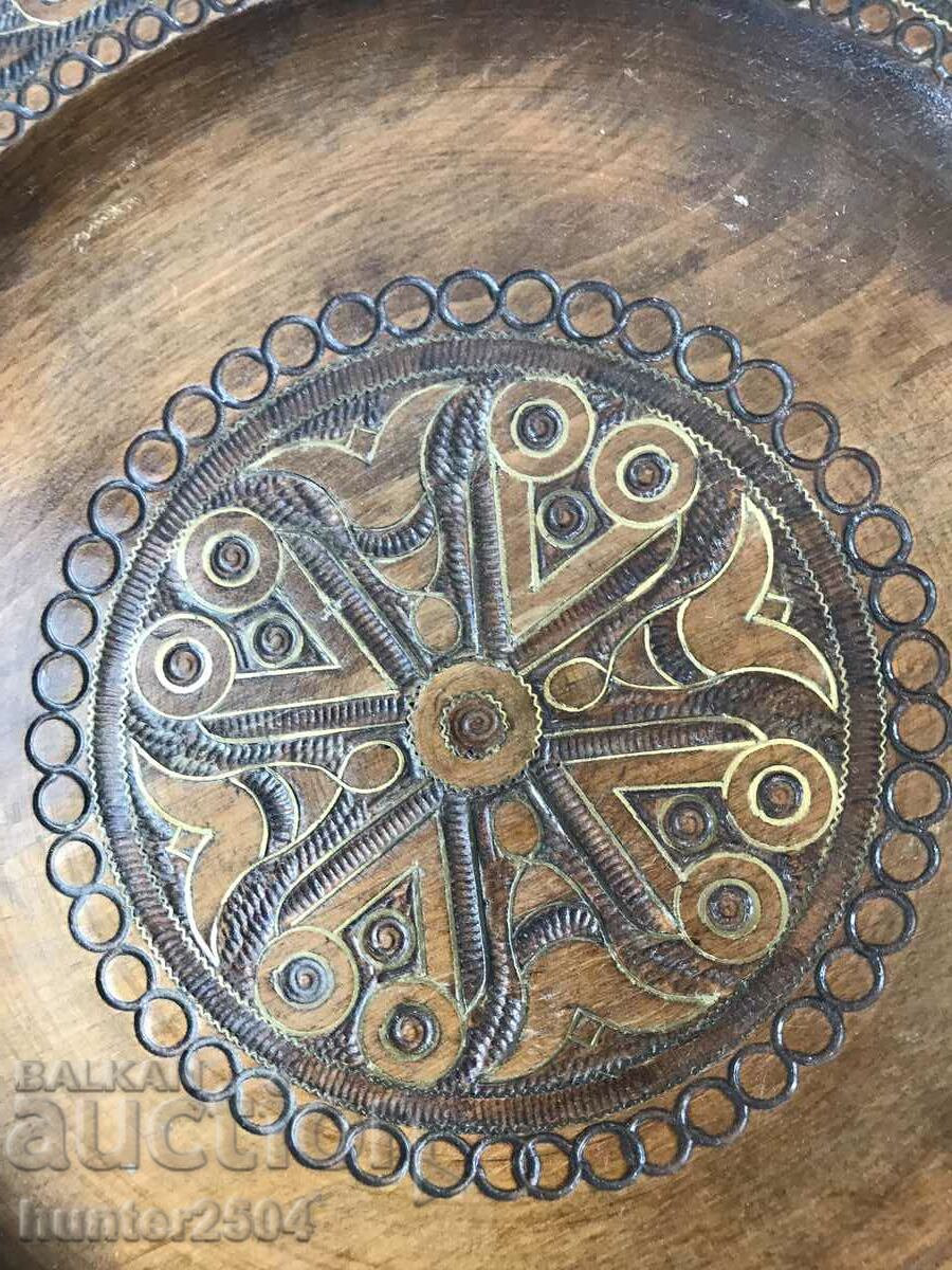 Panel-carved wood, Bronze, diam. 27 cm with price 39.95 BGN | € 20.43 Panel-carved wood, Bronze, diam. 27 cm with price 39.95 BGN | € 20.43