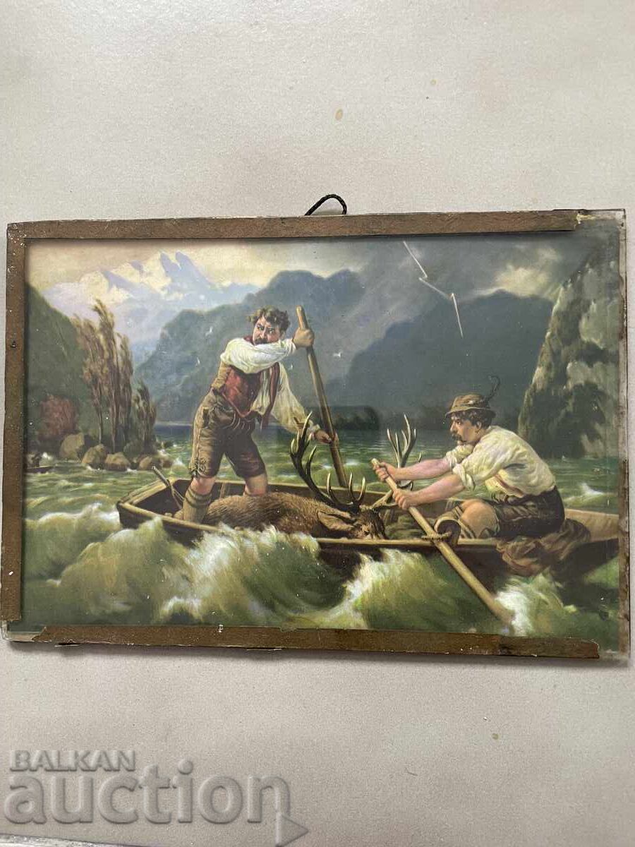 Tablou Vânătorii - 19/13 cm, sticlă Tablou Vânătorii - 19/13 cm, sticlă