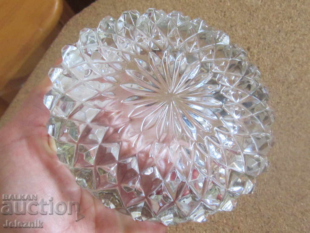 Delivery of antique german silver 835 and crystal cigar ashtray