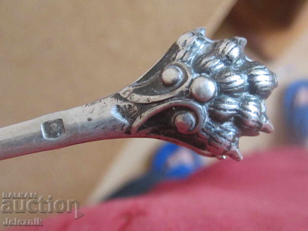 19th century francia srebarna pinseta shtipka za sugar, ice i drugo - 6