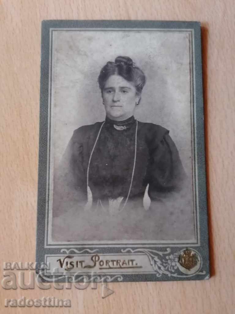 Снимка картон фотография град Слатина Румълия