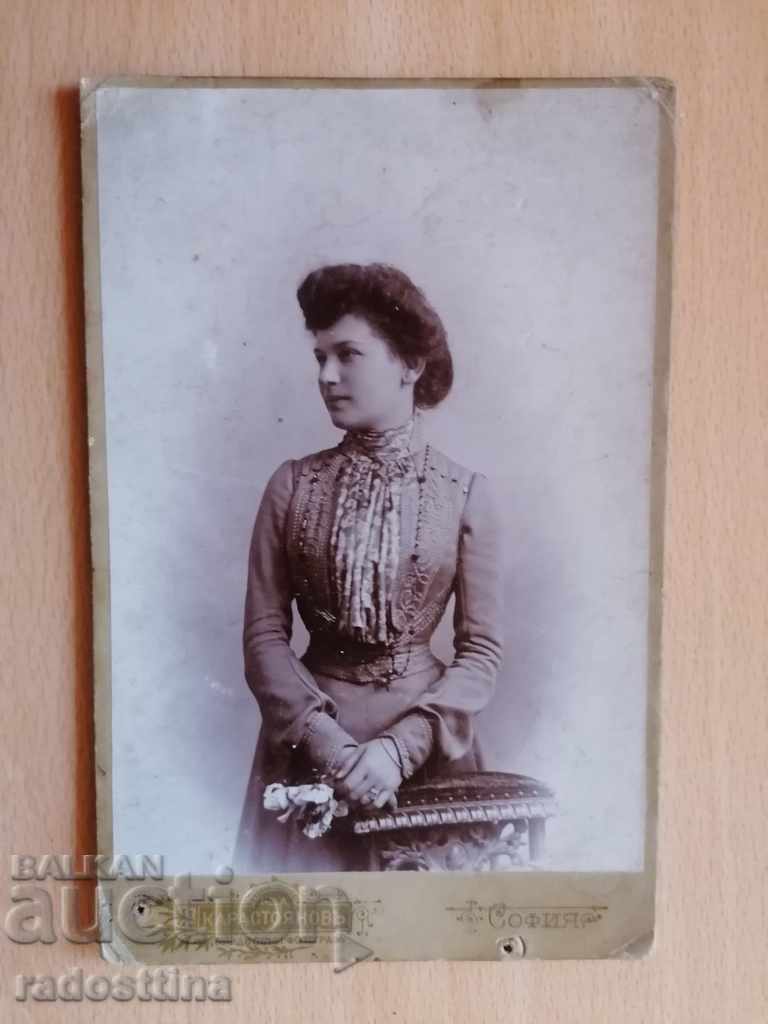 Photo cardboard photo Ivan Karastoyanov Cleopatra 1901