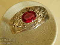Unusual, old bracelet motifs from nature red accent