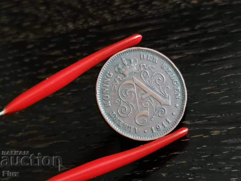 Delivery of Coin - Belgium - 2 cents 1911