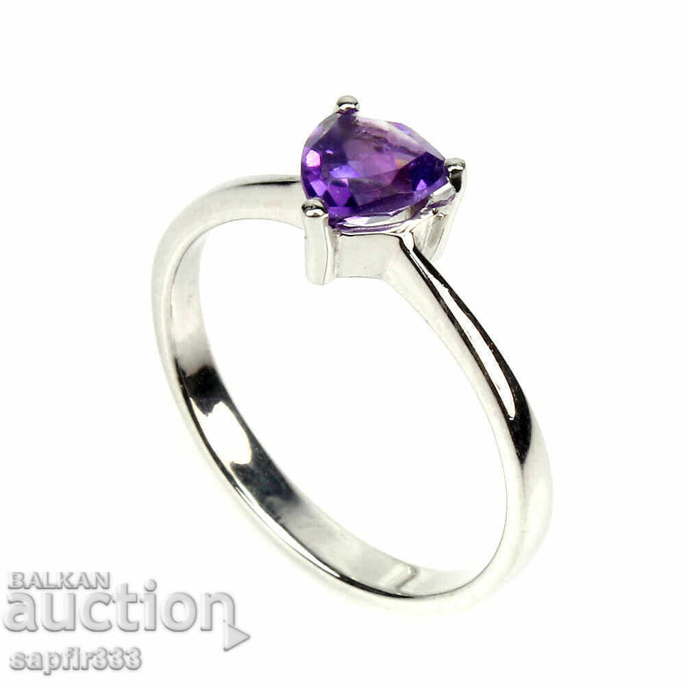 FINE SILVER RING WITH AMETHYST with price 102.00 BGN | € 52.15 FINE SILVER RING WITH AMETHYST with price 102.00 BGN | € 52.15