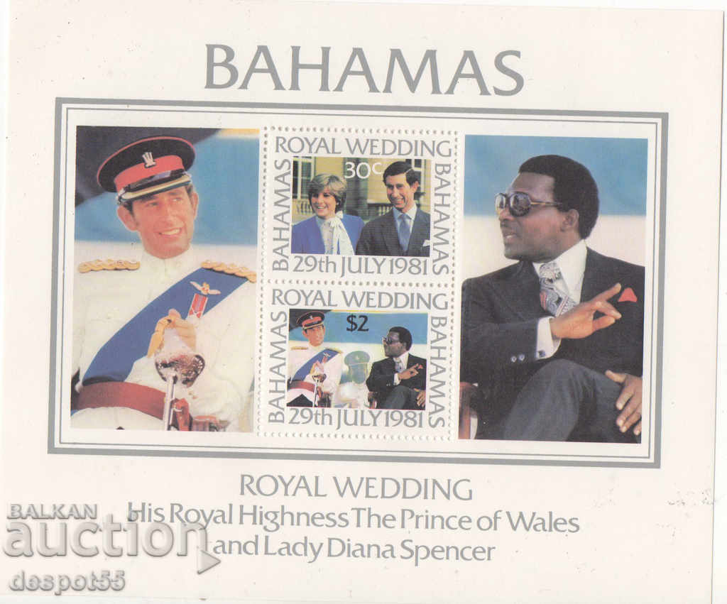 1981. Бахами. Кралската сватба. Блок.