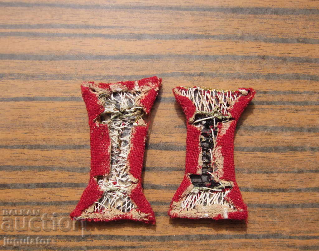 VSV set of Royal Bulgarian officer lapels for uniform - 5 VSV set of Royal Bulgarian officer lapels for uniform - 5